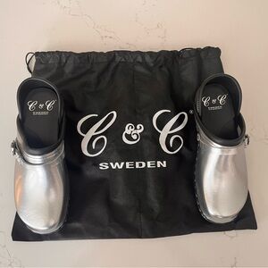 C & C-C-Swedish Silver Clogs
